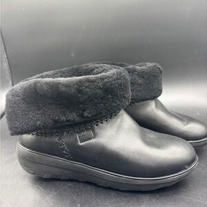 Black Fur-Lined Women's Shoes by Fitflop